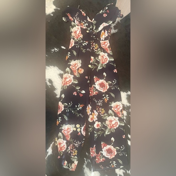 Floral Print Wide-Leg Pants - Picture 1 of 6